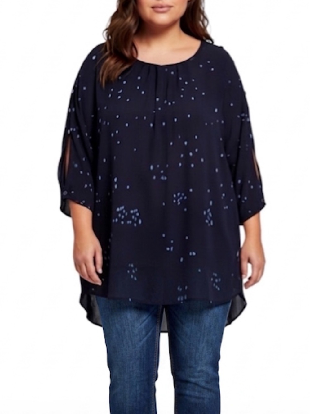 ROGERS & ROGERS Chiffon Open Sleeve Blouse